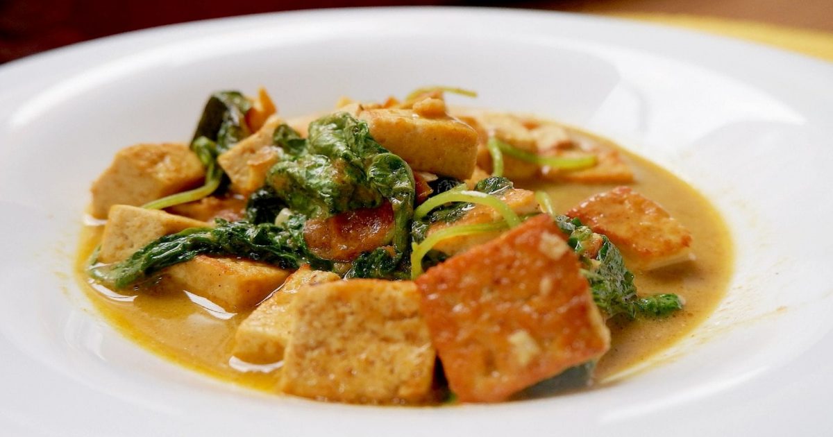 1 Curried Tofu With Spinach