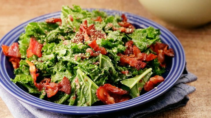Warm Keto Kale Salad in Bacon Vinaigrette 3 6 Warm Kale Salad in Bacon Vinaigrette